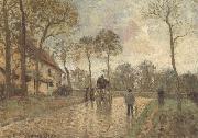 Camille Pissarro The Mailcoach at Louveciennes oil painting